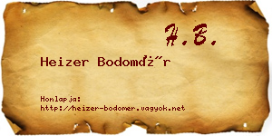 Heizer Bodomér névjegykártya